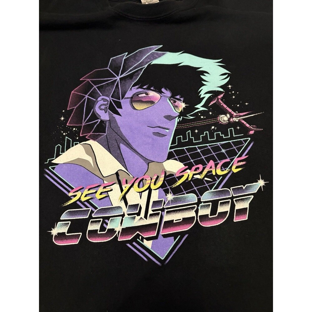 Cowboy Bebop Graphic T-Shirt XXL Black Spike Spiegel See You Space Cowboy